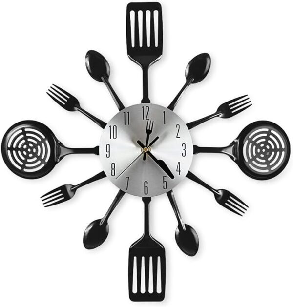 שעון קיר בעיצוב כלי מטבח 16 אינץ' למטבח